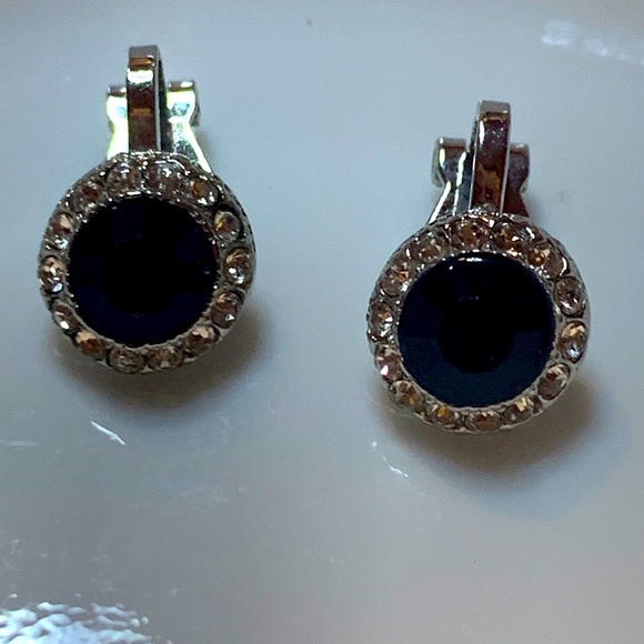 Beautiful vintage rhinestones clip on earrings - Picture 1 of 5